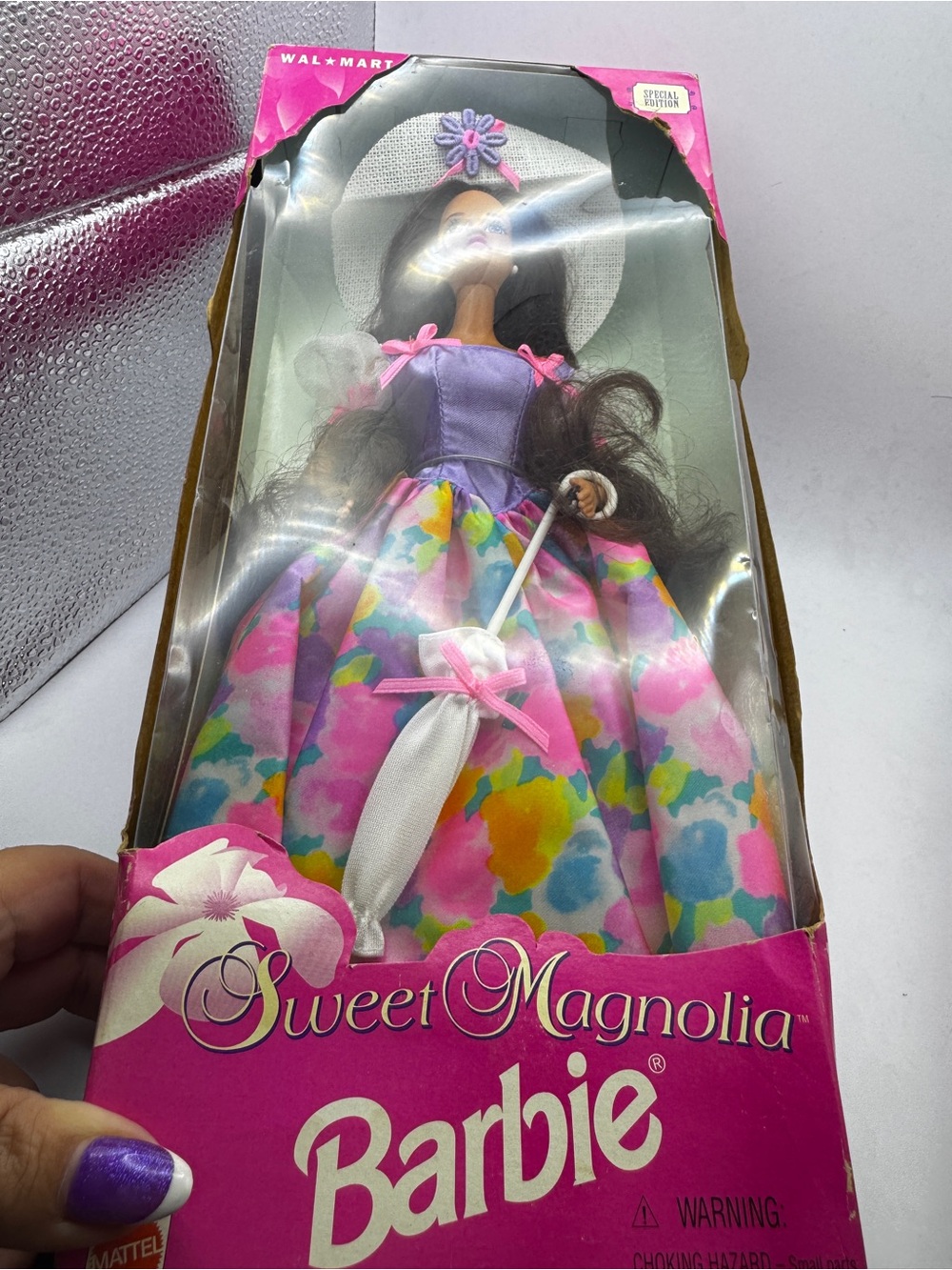 Vintage 1996 Sweet Magnolia Barbie Brunette Walmart Special Edition NIB 15654